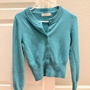 Blue Button-Up Sweater